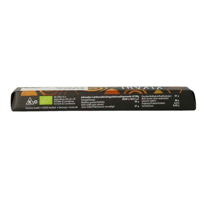 Vivani Chocolate To Go creamy caramel bio 40 Gram