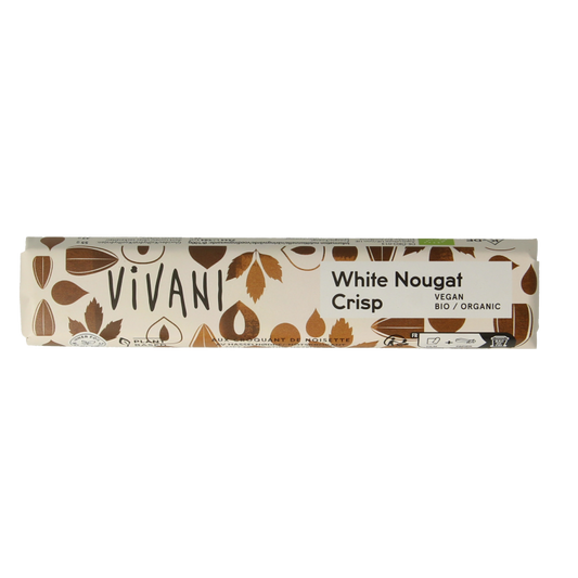 Vivani Chocolate To Go white nougat crisp vegan bio 35 Gram