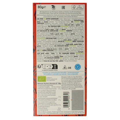 Vivani Chocolade puur 75% kokosbloesemsuiker bio 80.00 Gram