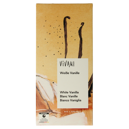 Vivani Chocolade wit vanille bio 80.00 Gram