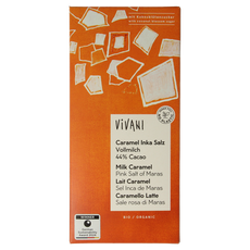 Vivani Chocolade melk car. zeezout kokosbloesemsuiker bio 80 Gram