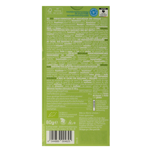 Ichoc Crunchy hazelnut vegan bio 80 Gram