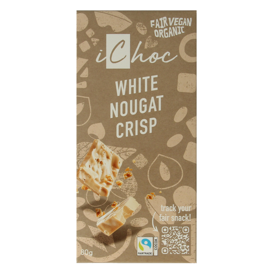 Ichoc White nougat crisp vegan bio 80 Gram