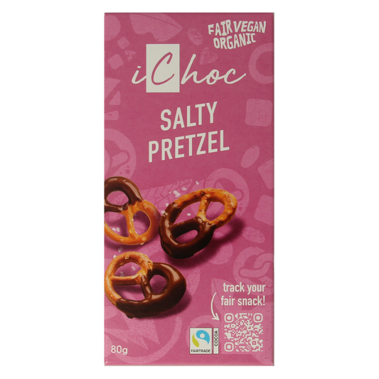 Ichoc Salty pretzel bio 80 Gram