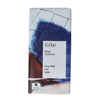 Vivani Chocolade melk bio 80.00 Gram