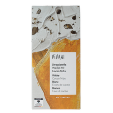Vivani Chocolade wit stracciatella bio 80 Gram