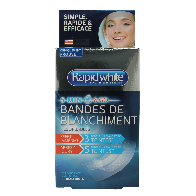 Rapid White Bleaching strips 8 Sachets