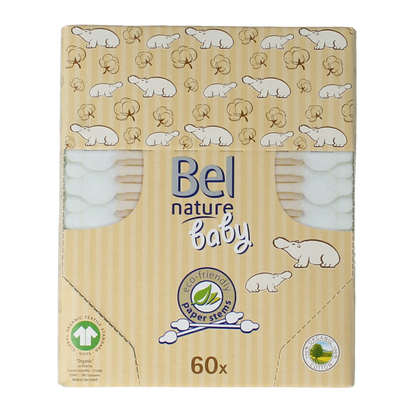 Bel Nature Wattenstaafjes baby 60.00 Stuks