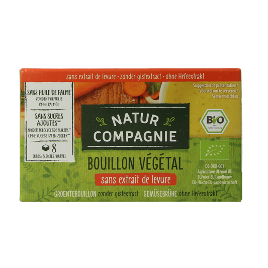 Natur Compagnie Groentebouillon zonder gist bio 8 Stuks