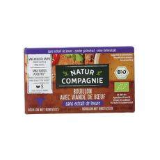 Natur Compagnie Runderbouillon gist- en suikervrij bio 8 Stuks