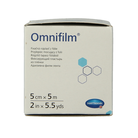 Hartmann Omnifilm fixatiepleister folie 5m x 5cm 1.00 Stuks