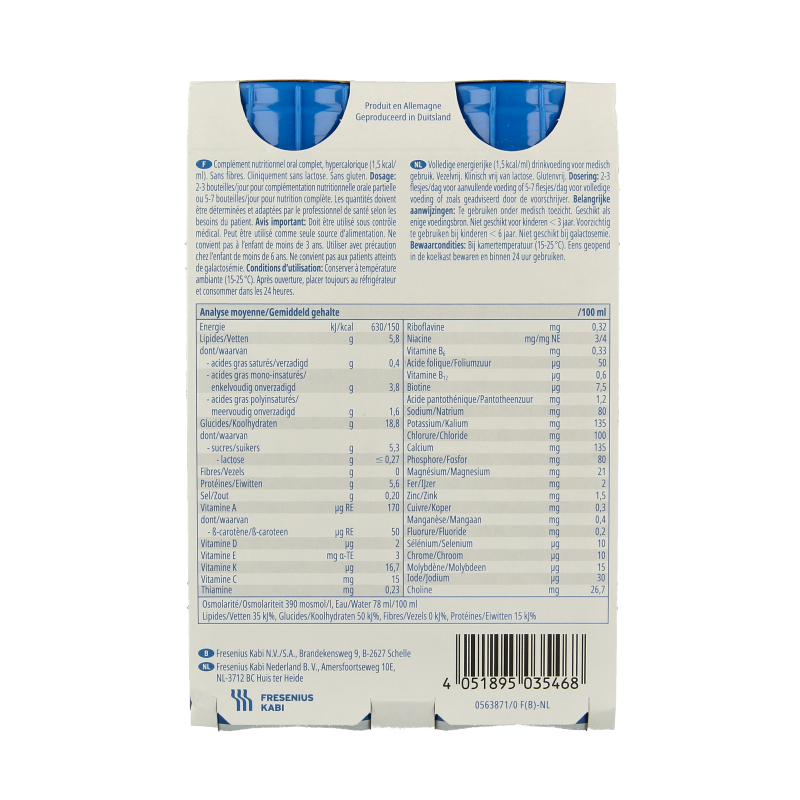 Fresubin Energy drink cassis 200ml 4 Stuks