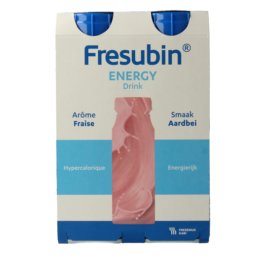 Fresubin Energy drink aardbei 200ml 4 Stuks
