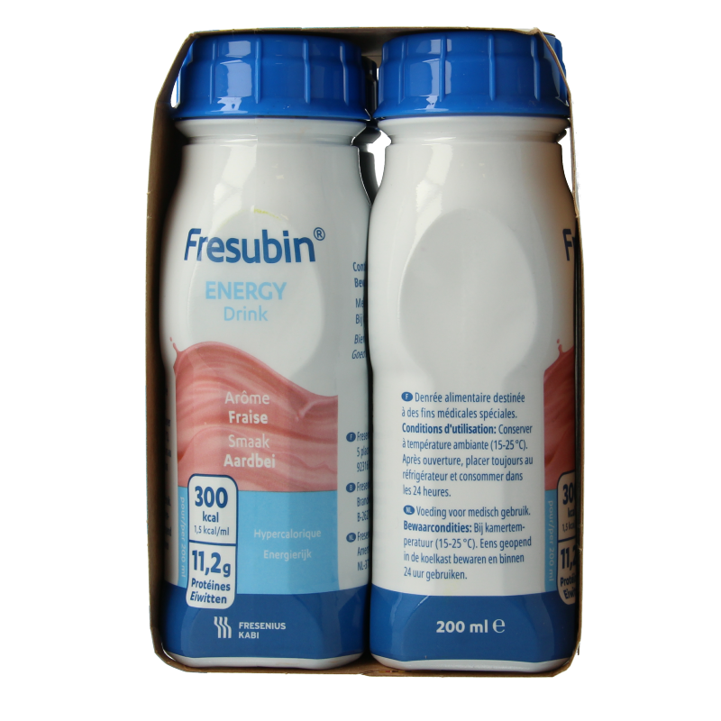 Fresubin Energy drink aardbei 200ml 4 Stuks