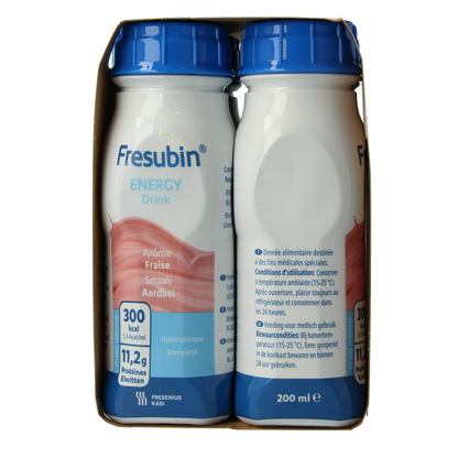 Fresubin Energy drink aardbei 200ml 4.00 Stuks