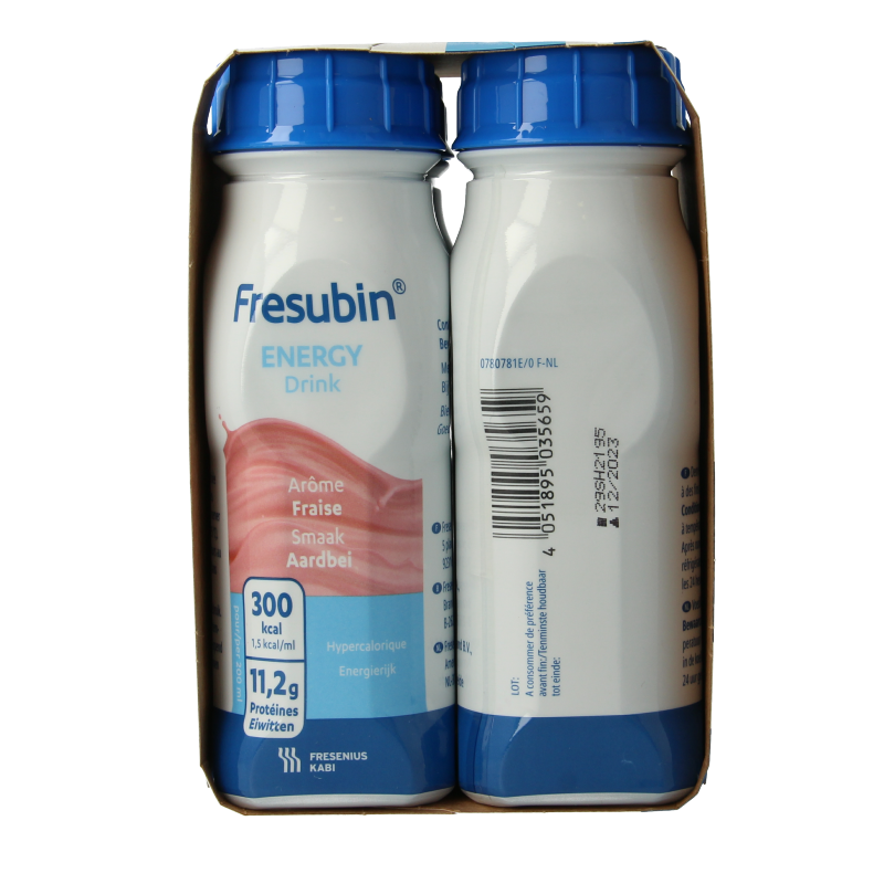 Fresubin Energy drink aardbei 200ml 4 Stuks