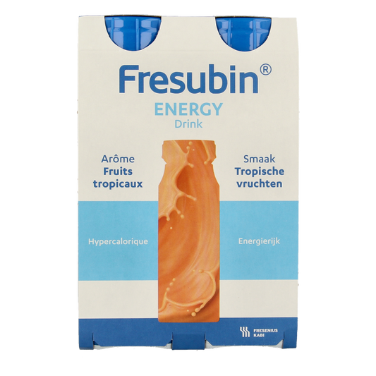 Fresubin Energy drink tropische vruchten 200ml 4 Stuks