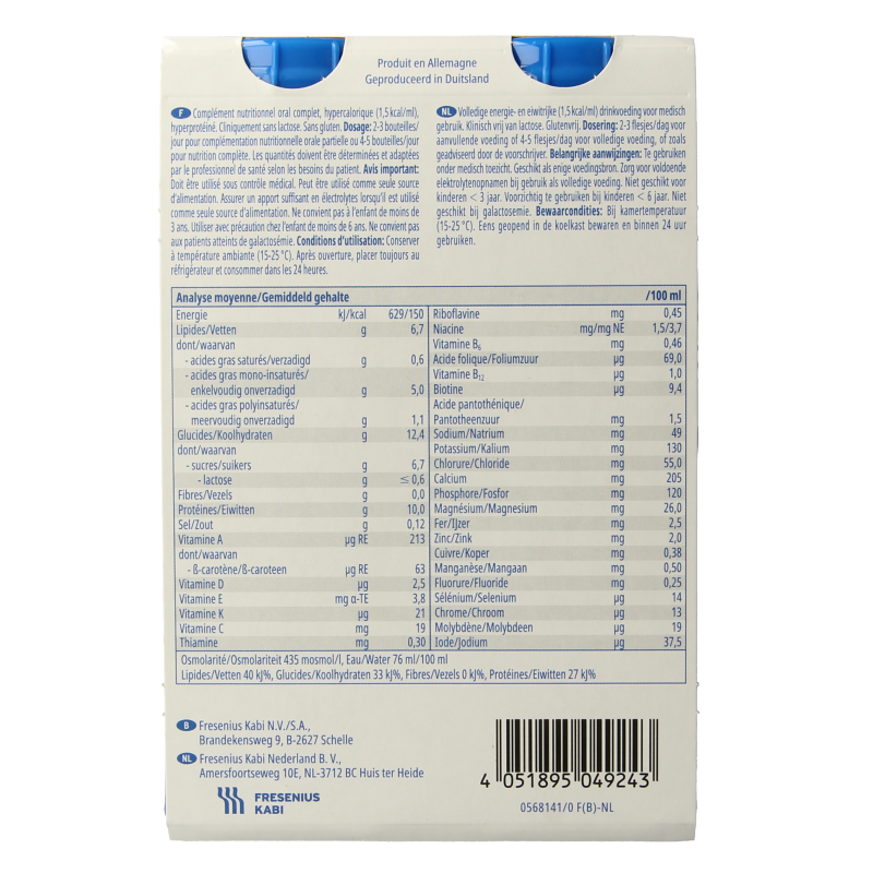 Fresubin Protein cappuccino 250ml 4 Stuks