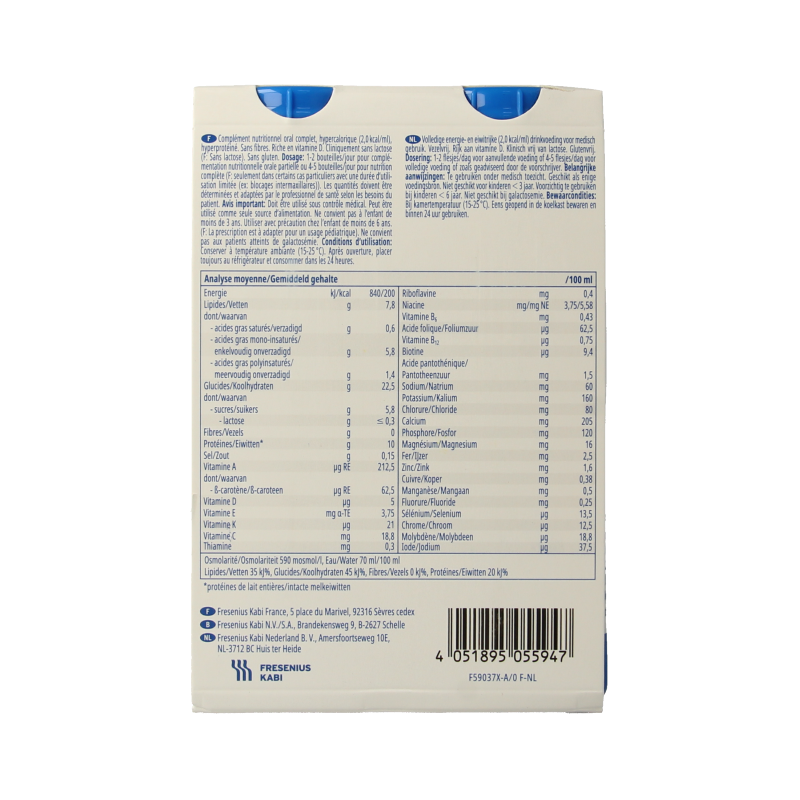 Fresubin 2Kcal drink vanille 200ml 4 Stuks