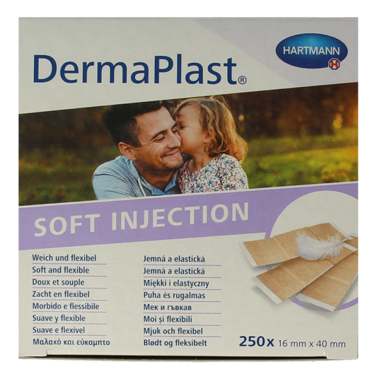 Dermaplast Injectiepleisters sensitive 16mm x 40mm 250 Stuks
