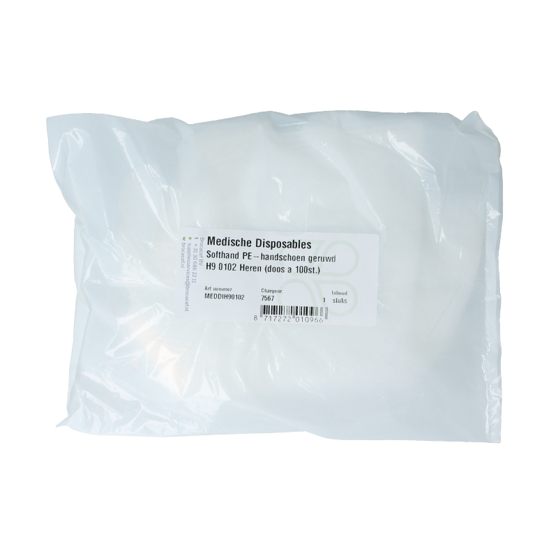 Softhand Onderzoekhandschoen poly heren 100 Stuks