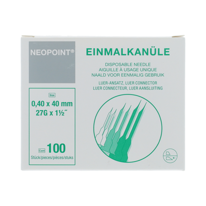 Neopoint Neopoint injectie naald 0.40X 40MM   100.00 Stuks