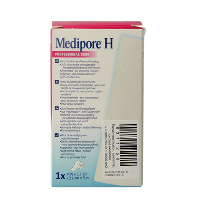 3M Medipore hechtpleister 10cm x 5m 1.00 Stuks