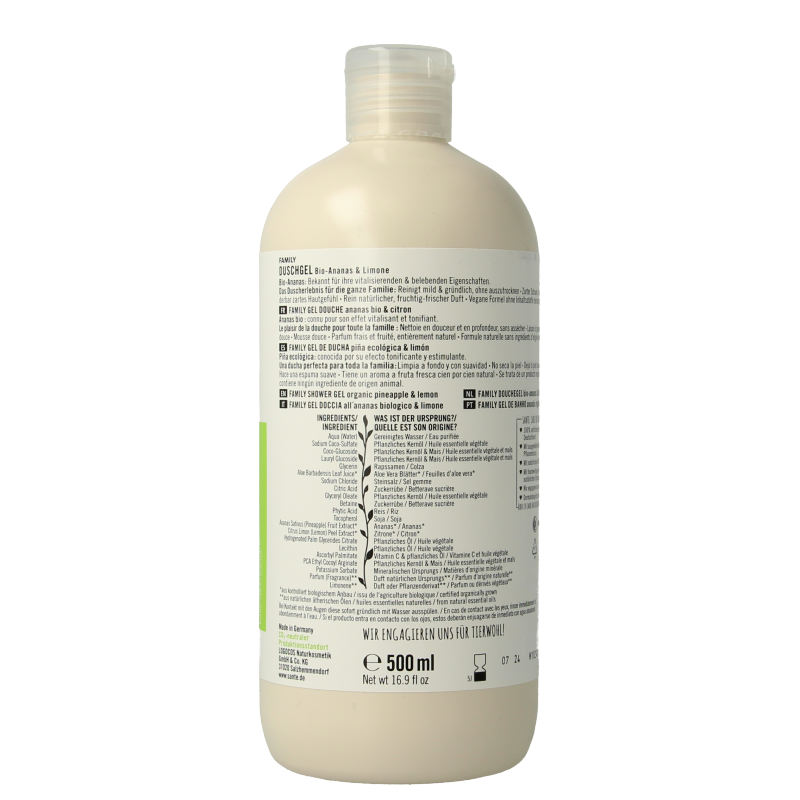 Sante Family showergel pineapple & lemon 500 Milliliter