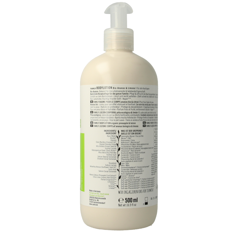 Sante Family bodylotion pineapple & lime 500 Milliliter