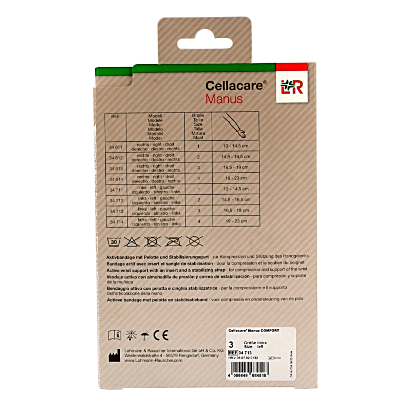 Cellacare Manus comfort polsbandage links maat 3 1 Stuks