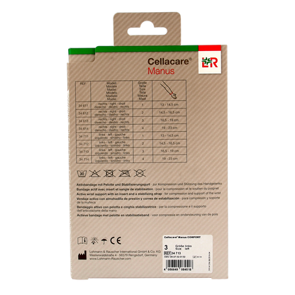 Cellacare Manus comfort polsbandage links maat 3 1.00 Stuks