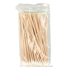 Lohmann&Rauscher Wattenstokje kleine tip hout 15cm 100 Stuks