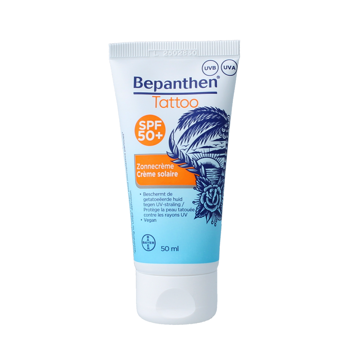 Bepanthen Tattoo zonnecreme SPF50+ 50.00 Milliliter