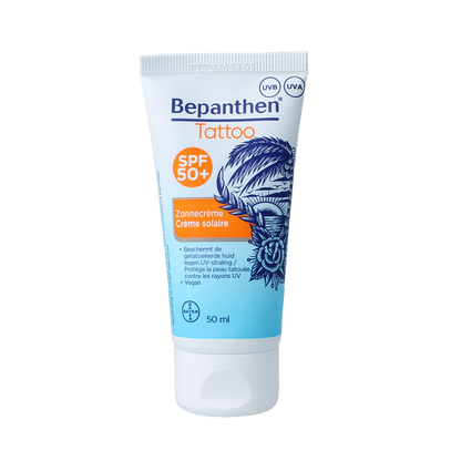 Bepanthen Tattoo zonnecreme SPF50+ 50.00 Milliliter