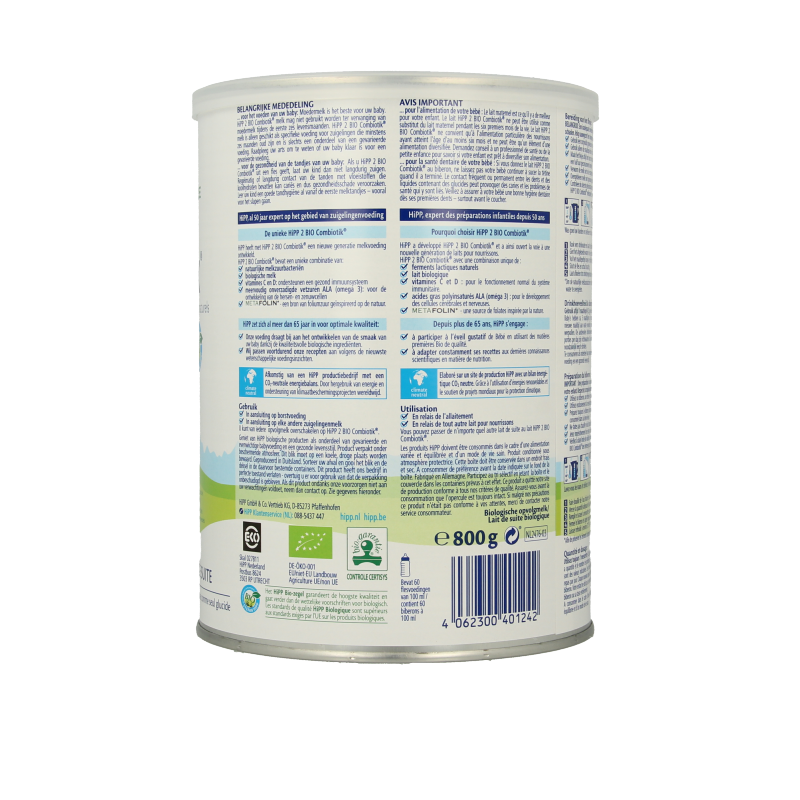 Hipp 2 Combiotik opvolgmelk bio 800 Gram