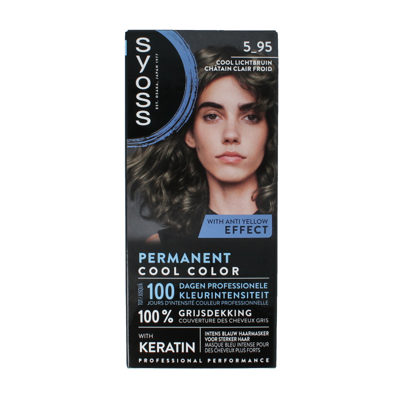 Syoss Permanent cool color 5-95 lichtbruin 1 Set