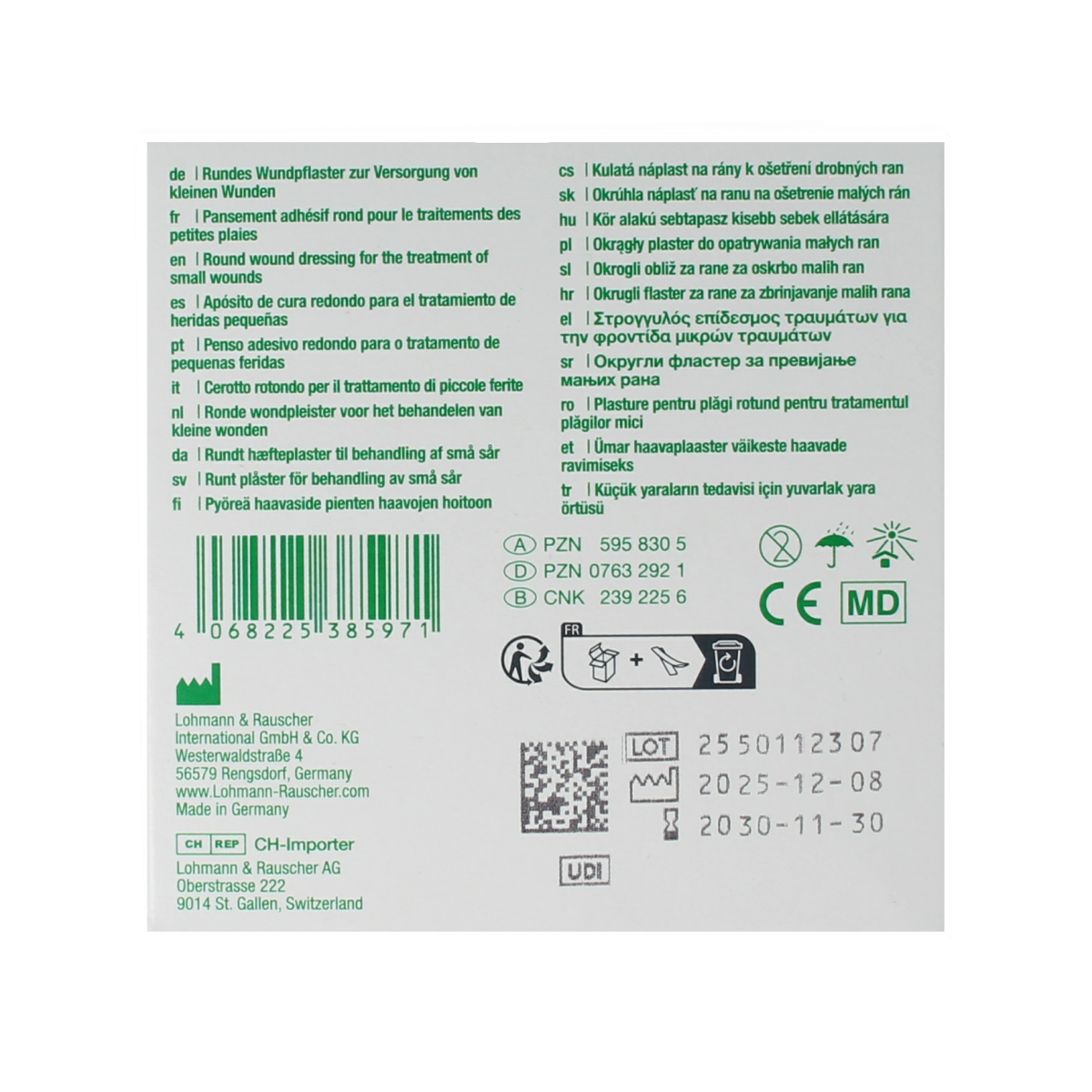 Curaplast Sensitive wondpleister rond 2.3cm 100.00 Stuks