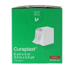 Curaplast Sensitive wondpleister 5m x 8cm 1 Rol