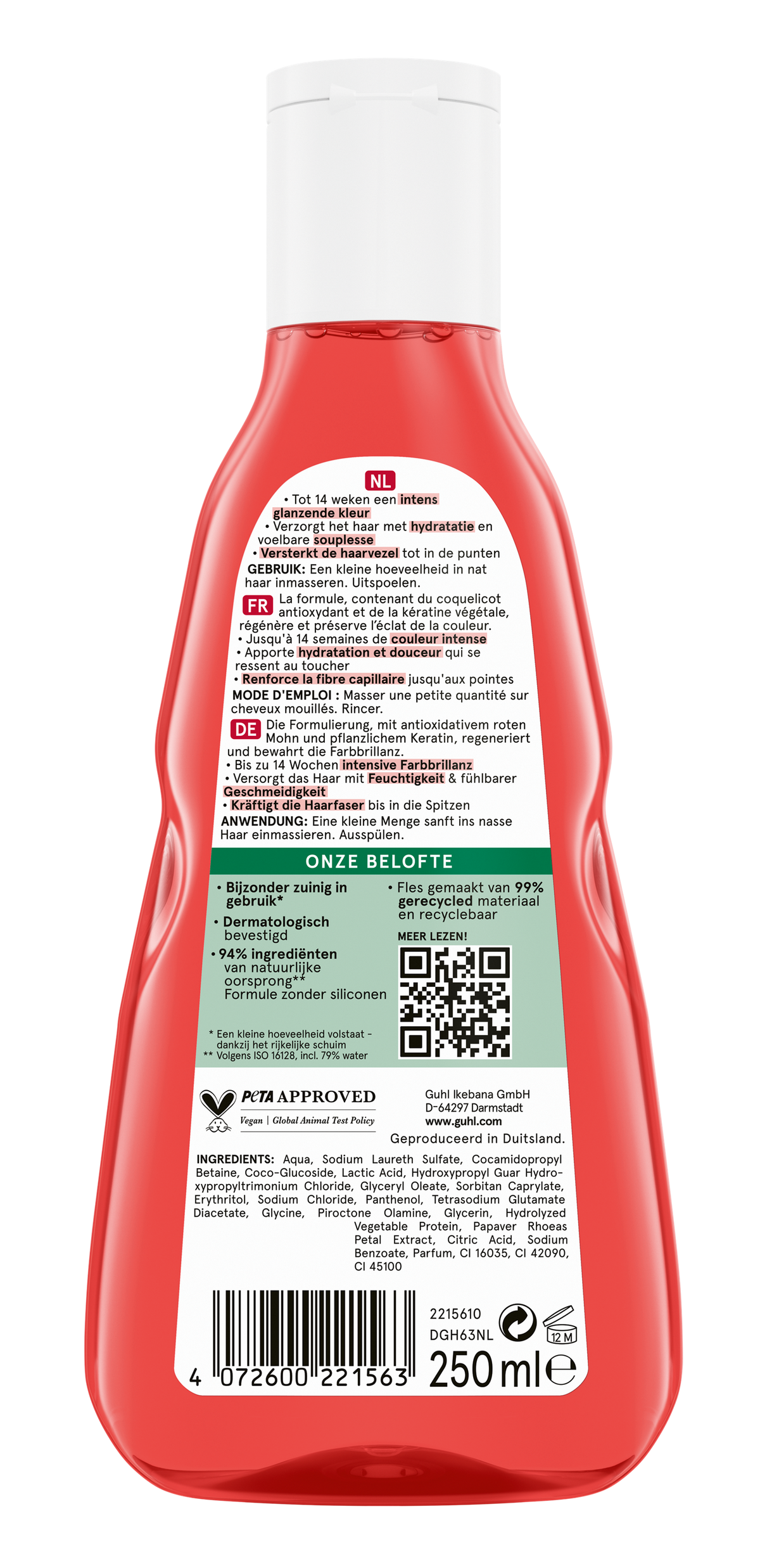 Guhl Shampoo kleurbescherming & verzorging 250.00 Milliliter