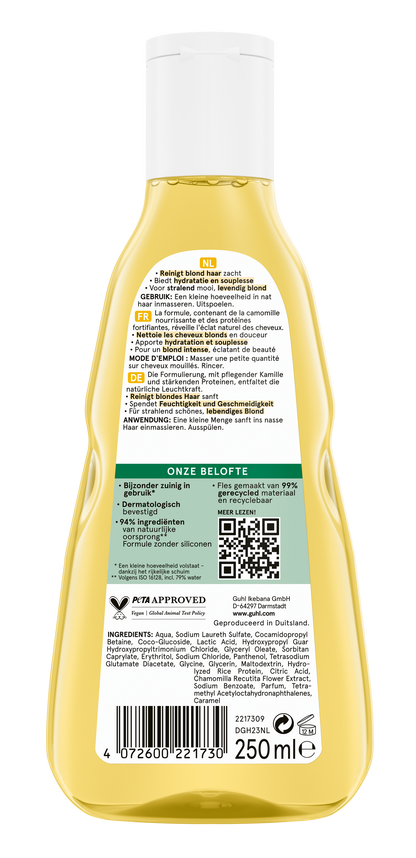 Guhl Shampoo blond glans & verzorging 250.00 Milliliter