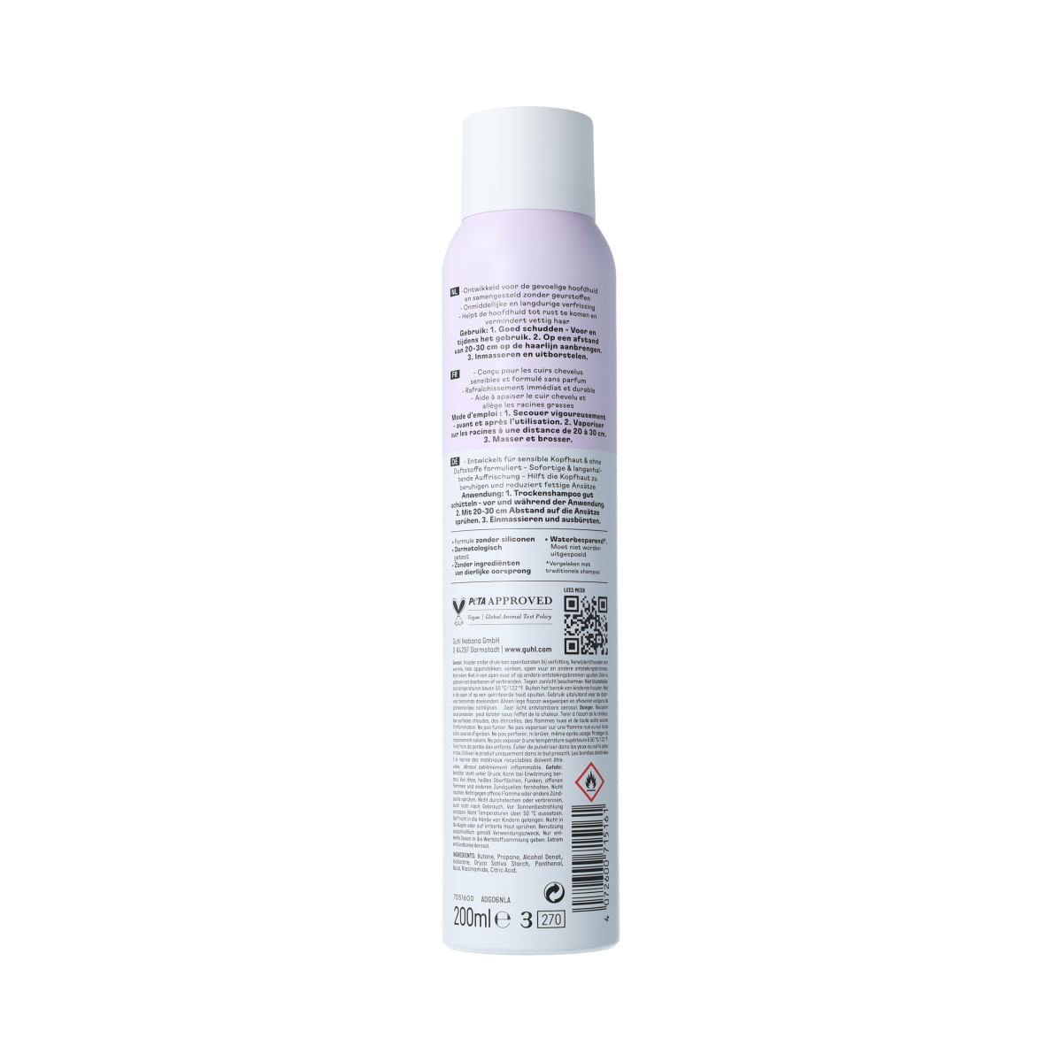 Guhl Guhl Gevoelige Hoofdhuid Droogshampoo 200.00 Milliliter