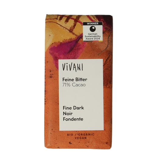 Vivani Chocolade minibars puur 71% bio 12.5 Gram