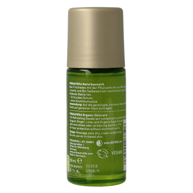 Primavera Deodorant pure joy refreshing 50 Milliliter