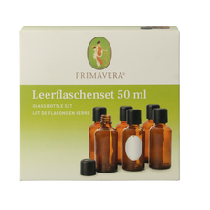 Primavera Lege flessen set 6x50ml schenkdop bruin glas 1 Set