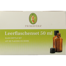 Primavera Lege flessen set 6x50ml schenkdop bruin glas 1 Set