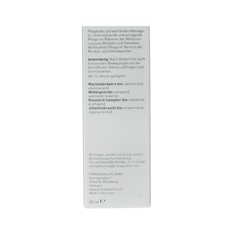 Primavera Muscle & joint oil bio 50 Milliliter