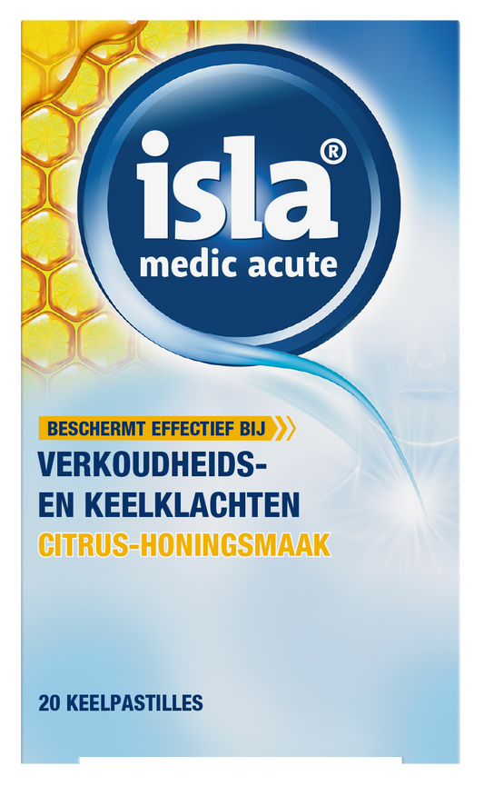 Isla Medic acute citrus honing keelpastilles 20 Pastilles