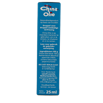 Chinaolie China olie 25.00 Milliliter