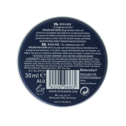 Nivea Men creme blik 30 Milliliter