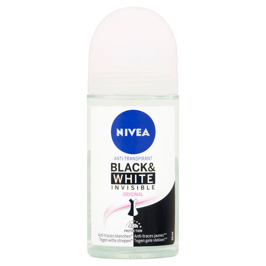 Nivea Deodorant roller invisible black & white clear 50 Milliliter